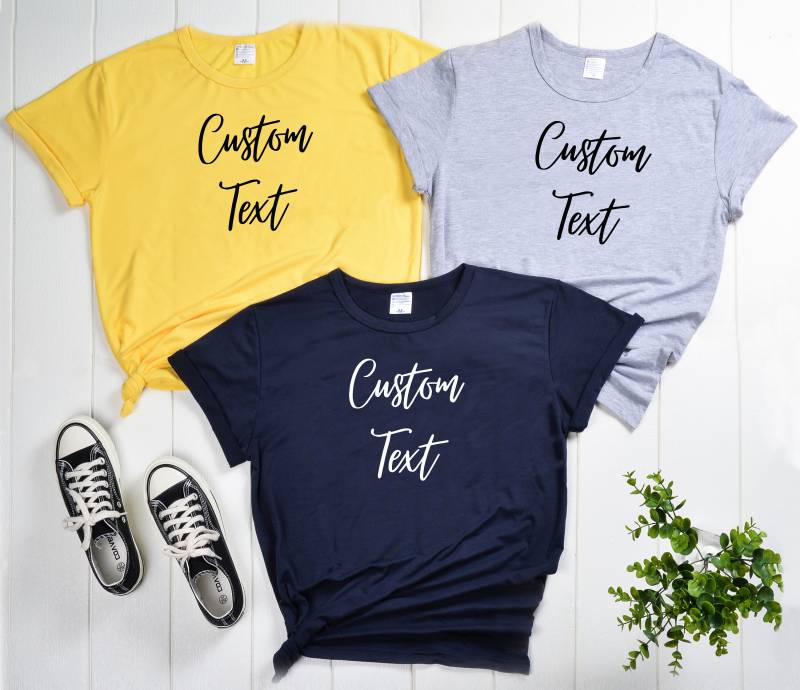 T-Shirt Mit Benutzerdefiniertem Text Personalisiertes Frauen-Shirt von changzhineng