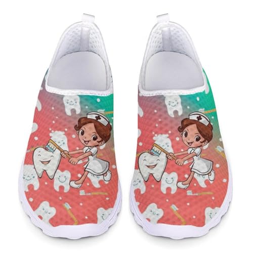 Chaplin Krankenschwester Walkingschuhe für Damen Laufschuhe Sport Turnschuhe leicht für Outdoor Fitness Running Straßenlaufschuhe Größe 41 EU von chaqlin