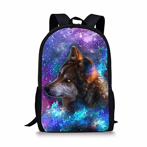 Chaqlin Modischer Galaxie-Tier-Rucksack, Schultasche für Jungen und Mädchen, Buchtasche, Tagesrucksack von chaqlin