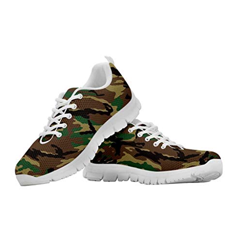 Chaqlin Unisex-Erwachsene Laufschuhe Neuheit Camouflage Druck Sneaker Outdoor Sport Gym Turnschuhe, - Camouflage-Stil 2 - Größe: 45 EU von chaqlin