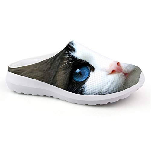 Mode Frauen Sommer Mesh Sandalen 3D Tiere Slip-on Hausschuhe Atmungsaktiv Weibliche Strand Wasser Schuhe, Weiß (Kat-1), 39 EU von chaqlin