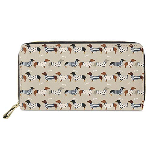 chaqlin Animal Dachshund Long Wallet für Damen PU Leder Business Kreditkarteninhaber Clutch Bag Geschenke von chaqlin