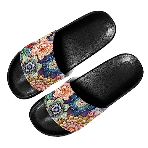 chaqlin Blossom Blume Pilz Pantoffel für Damen lässig Garten Wanderschuhe rutschfeste Duschsandalen Slip-on Home House Slipper 38 EU von chaqlin
