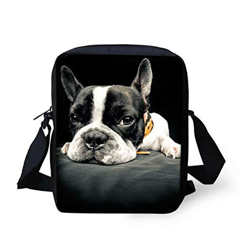 chaqlin Boston Terrier Crossbody Geldbörse Frauen Mädchen Jungen Casual Schulter Handtasche Small Sling Satchel Personalisieren Coole Geschenke von chaqlin