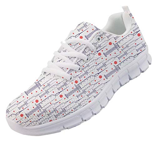 chaqlin Cartoon Krankenschwester Turnschuhe für Frauen Damen Kausal Arbeitsfreizeitschuhe Leichte Laufschuhe Jungen Mädchen Schule Jogging Größe EU39 von chaqlin