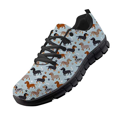 chaqlin Dachshund Print Schuhe Herren Sneakers Road Running Schuhe Casual Mesh Athletic Sneakers für Gym Sport Fitness Damen Schuhe EU43 von chaqlin