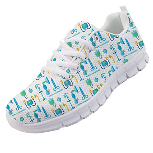 chaqlin Damen Herren Leichte Wanderschuhe Air Mesh Tennis Schuhe Sport Trainer Cartoon Nette Krankenschwester Turnschuhe Größe Eur39 von chaqlin