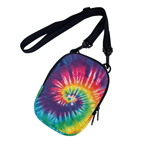 chaqlin Damen Herren Mini Geldbörse Crossbody Tasche Schulter Handtaschen Crossbody Handytaschen mit Tasche, Regenbogenfarben., Einheitsgröße von chaqlin