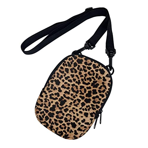 chaqlin Damen Herren Mini Geldbörse Crossbody Tasche Schulter Handtaschen Crossbody Handytaschen mit Tasche, leopardenmuster, Einheitsgröße von chaqlin