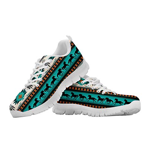 chaqlin Damen Herren Mode Leinwand Schuhe Leicht Low Running Laufen Turnschuhe Teenager Damen Mädchen Trainer Mit Pferd Dreamcatcher Fitnessschuhe 42 EU von chaqlin