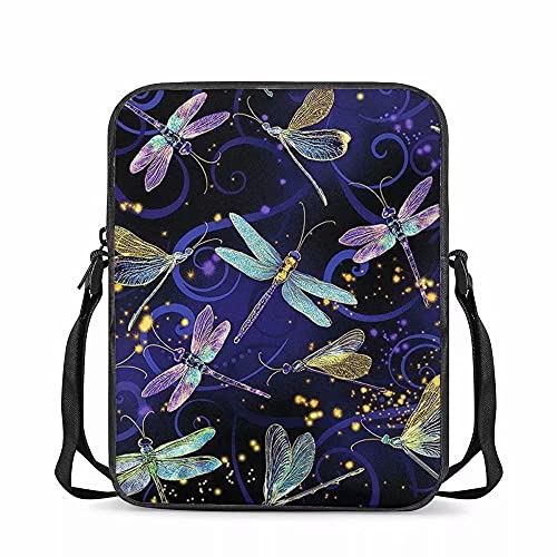 chaqlin Dragonfly Sling Umhängetasche Handtasche,Damen Mädchen Mini Umhängetaschen Handy Geldbörse,Kinder Zurück zur Schule Messenger Bag von chaqlin