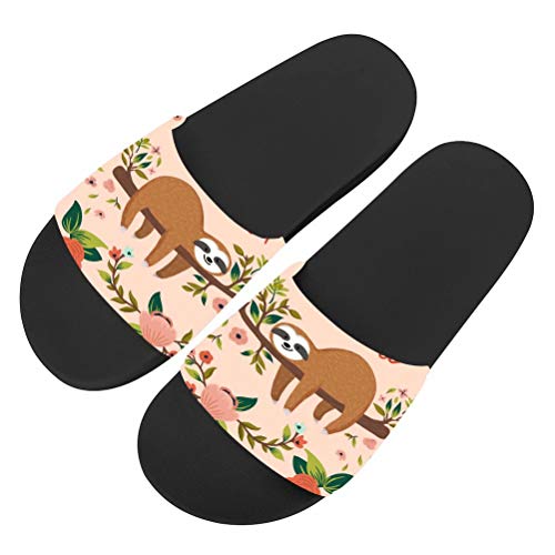 chaqlin Faultier Baby Muster Schuhe Herren Damen niedlichen Pantoffel Sommerurlaub Strand Wanderschuhe rutschfeste Duschsandalen Badeschuhe 40 EU von chaqlin