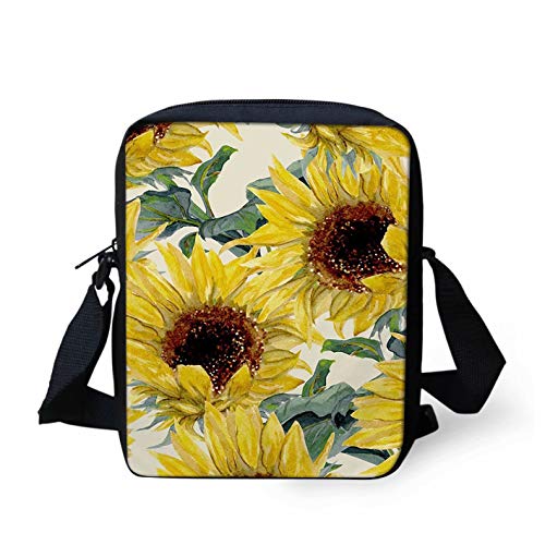 chaqlin Frauen Umhängetaschen Outdoor Wandern Shopping Messenger Handtaschen mit Sonnenblumen Designer Crossbody Handtaschen Unisex Kids von chaqlin