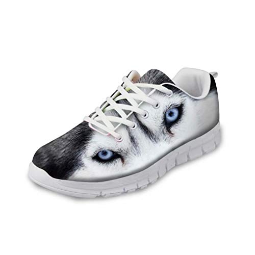 chaqlin Husky Laufschuhe Niedlichen Tier Mode Sneaker Damen Leichte für Teenager Mädchen Schule Sport Turnschuhe Größe 39 von chaqlin