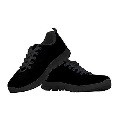 chaqlin Laufschuhe für Herren und Damen, mehrfarbig, für Sport, Fitnessstudio, Walking, Joggen, athletische Fitness, Outdoor-Sneaker, Schwarz - Schwarz - Größe: 45 EU von chaqlin