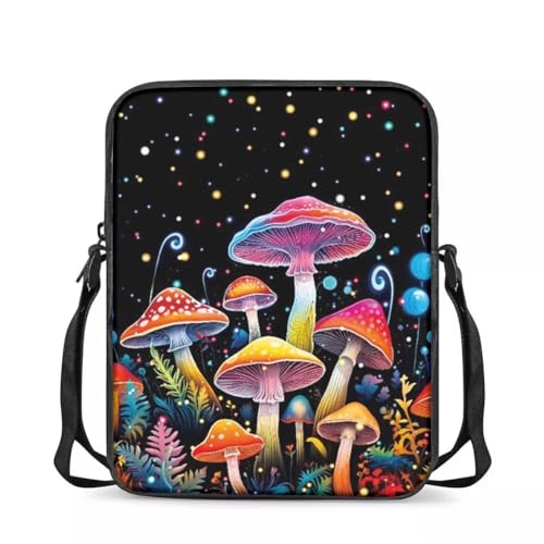 chaqlin Messenger Bags for Boys Girls,Mini Crossbody Bags Kids Children Shoulder Handbags, Traumhaftes Pilz-Design, Einheitsgröße von chaqlin