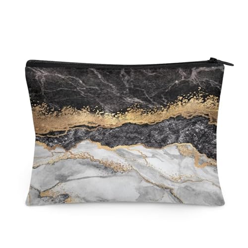 chaqlin Münzbörse für Damen, Mini-Geldbörse, Münzbeutel, Reise-Kosmetiktasche, Kulturbeutel, Art Black Marble, Einheitsgröße, Münztasche von chaqlin