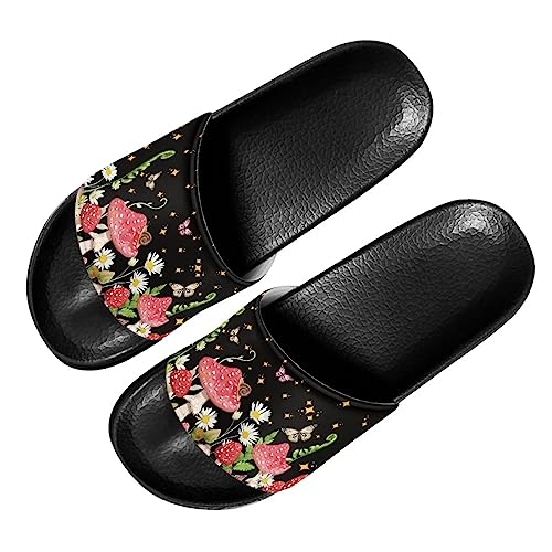 chaqlin Pilz-Planet Hausschuhe für Damen lässig Garten Wanderschuhe rutschfeste Duschsandalen Slip-on Home House Slipper 40 EU von chaqlin