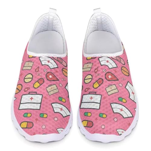 chaqlin Rosa Krankenschwester Laufschuhe Damen Sport Walkingschuhe leichte Turnschuhe Turnschuhe Größe 41 EU von chaqlin