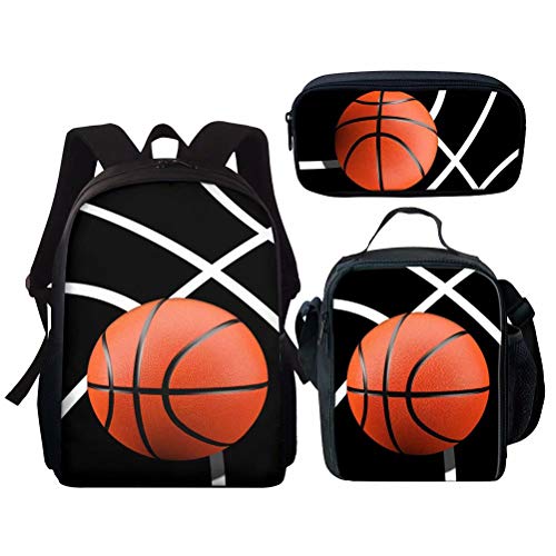 chaqlin Rucksack für Kinder, Schultasche + Lunchbox + Federmäppchen, Set für Kinder, Büchertaschen-Set, Design-07, Einheitsgröße, Schulranzen-Set von chaqlin