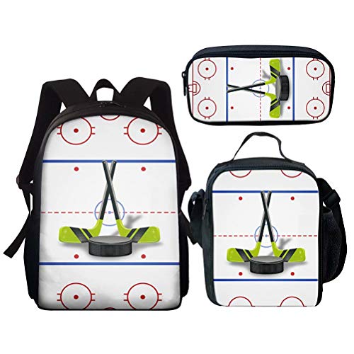 chaqlin Rucksack für Kinder, Schultasche + Lunchbox + Federmäppchen, Set für Kinder, Büchertaschen-Set, Design: 13, Einheitsgröße, Schulranzen-Set von chaqlin