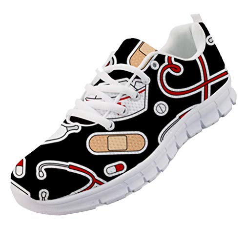 chaqlin Running Sneakers Leichte sportliche Walking Jogging Racing Cartoon Mode Frauen Cute Krankenschwester Trainer Schuhe Geschenke Größe Eur43 von chaqlin