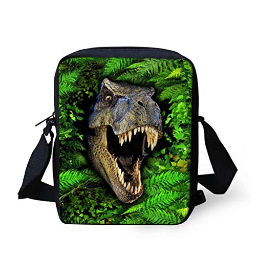 chaqlin Schulter Crossbody Taschen für Frauen Handtaschen Damen Green Dinosaur Crossbody Taschen Kids Mini Book Bag Geschenke von chaqlin