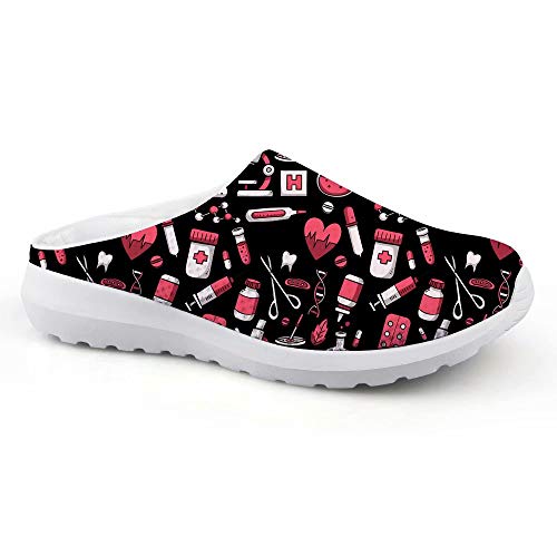 chaqlin Slipper Casual Walking Garden Clogs Damen Herren Sommer Strand Sandalen Schnell Trocknend Mesh Wasser Schuhe, - Cartoon Medical 2 - Größe: 40 EU von chaqlin