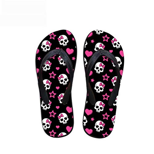 chaqlin Strandsandalen Unisex Erwachsene Home Dusche Slipper Casual Walking Loafers Frauen Flip Flop, - Totenkopf 1 - Größe: 38 EU von chaqlin