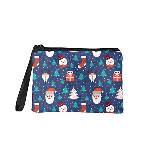 chaqlin Tragbare Kosmetiktasche, Schlüsselkarten-Organizer für Damen, niedliche Münzgeldbörse, Weihnachtsmann, Einheitsgröße, Münztasche von chaqlin