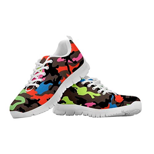 chaqlin Unisex Erwachsene Laufschuhe Neuheit Camouflage Print Sneakers Outdoor Sport Gym Sneaker, - Camouflage-Stil 6 - Größe: 42 EU von chaqlin