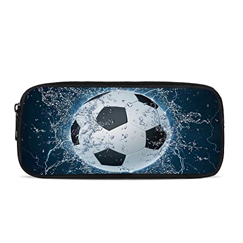 chaqlin Wasser Fußball Federmäppchen Große Kapazität Federmäppchen für Kinder, Jungen Mädchen Niedlich Federmäppchen Schule Bürobedarf Make-up Tasche Stift Schreibwaren Tasche von chaqlin
