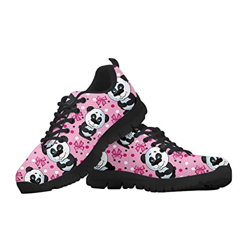 chaqlin schöner Cartoon Panda Schuhe for Damen Herren Laufen Walking Schnürschuhe Cartoon Sportschuhe Running Gym Schuhe Schnürer Freizeitschuhe 41 EU von chaqlin