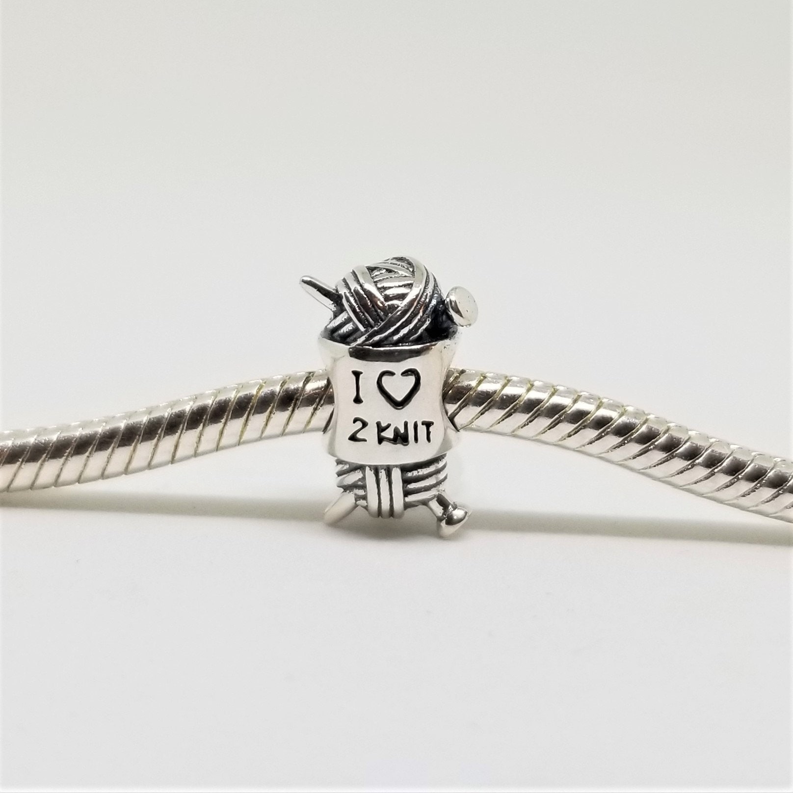 sterling Silber I Love To Knit Anhänger Für Armbänder sterling Silber I Love To Knit Anhänger Für Armbänder von charmco
