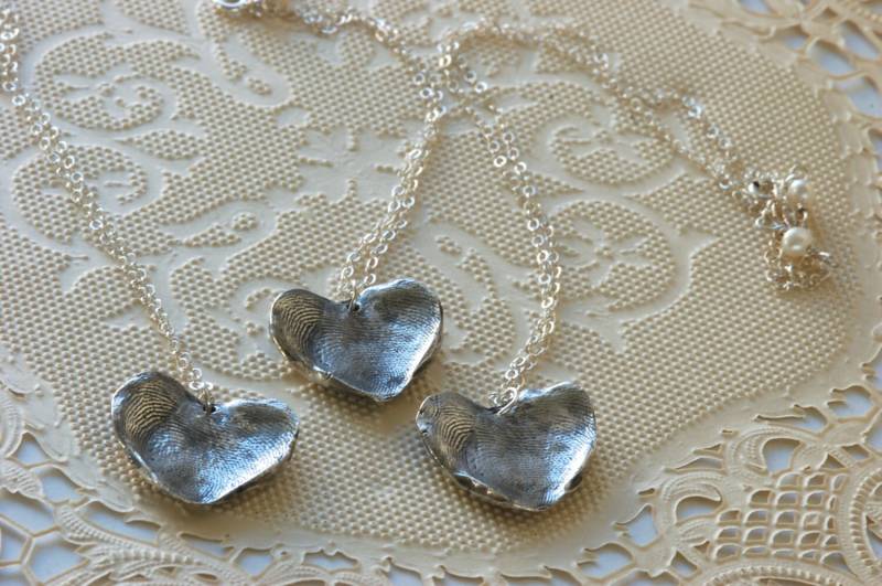 Fingerabdruck Schmuck - Rustikale Hochzeit Set Für Braut & Schwiegermutter Fingerabdruck Schmuck - Rustikale Hochzeit Set Für Braut & Schwiegermutter von charmedjewelry