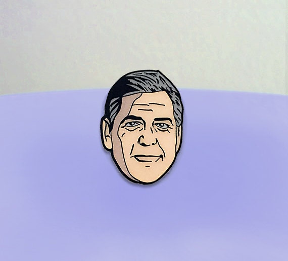 George Clooney Emaille Pin George Clooney Emaille Pin von charmingafternoon