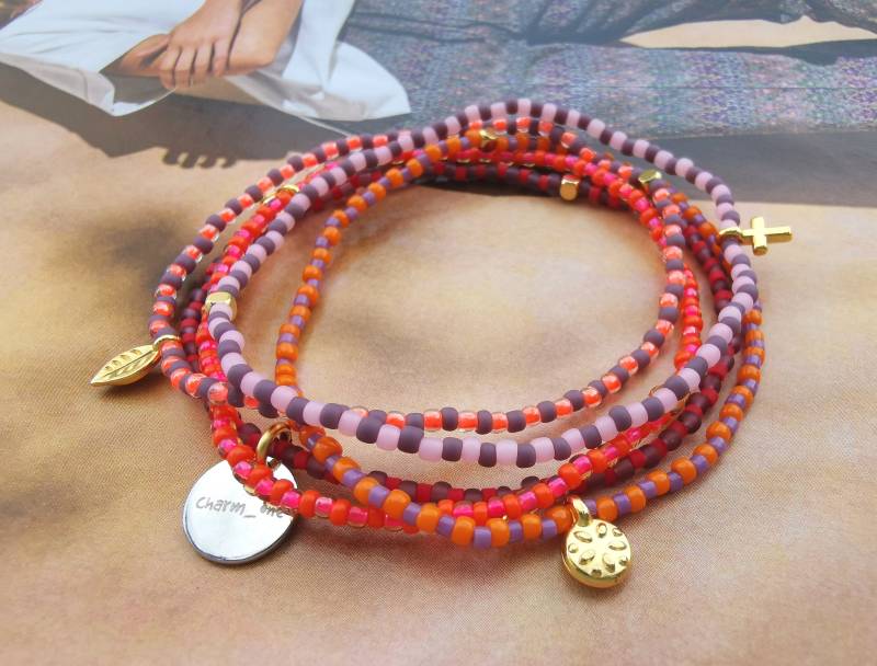 Armband Set 5 - Teilig Zart Boho Seed Beads Miyuki von charmone