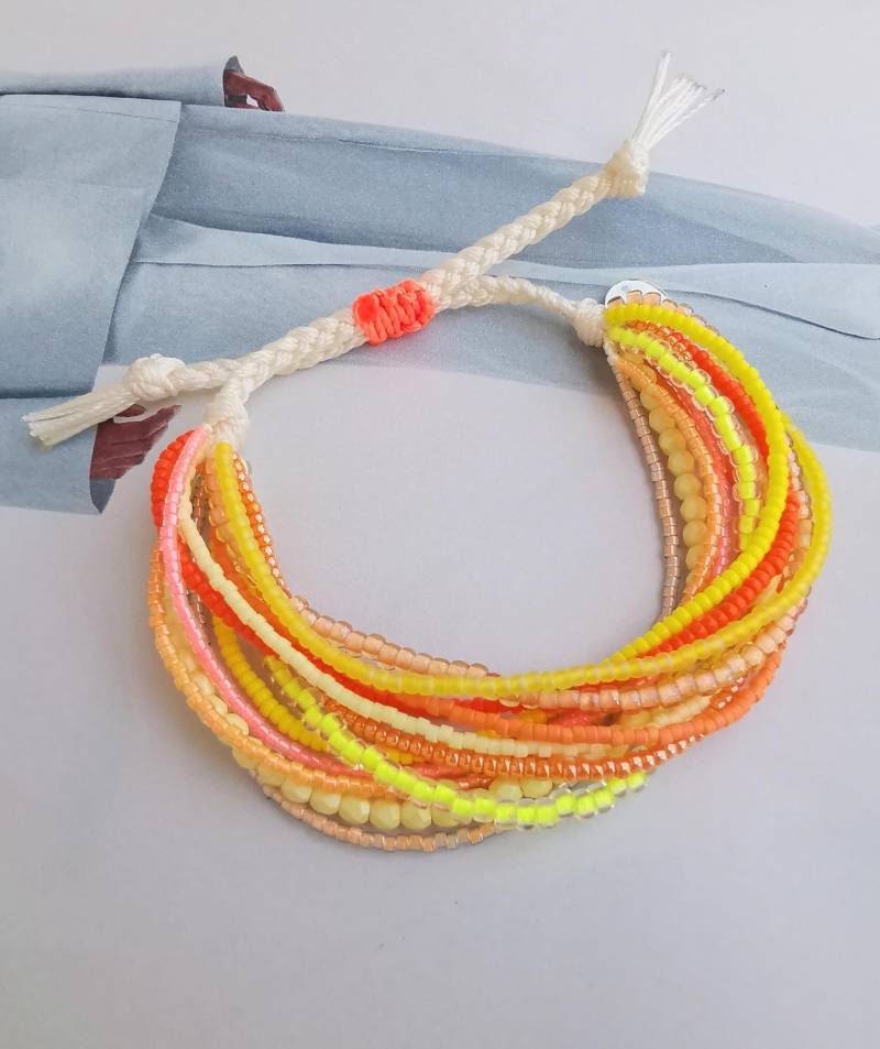 Armband - Summer Sun Glasperlen Rocailles Toho & Miyuki Beads Türkis Aqua von charmone