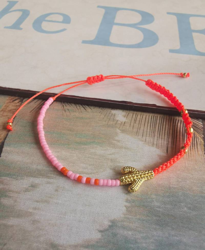 Armband Zart - Facettierte Glasperlen Boho Bunt Münze von charmone