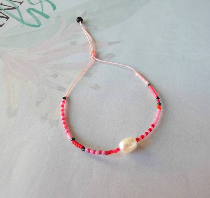 Armband - Zart Miyuki Beads Süßwasserperlen Boho von charmone