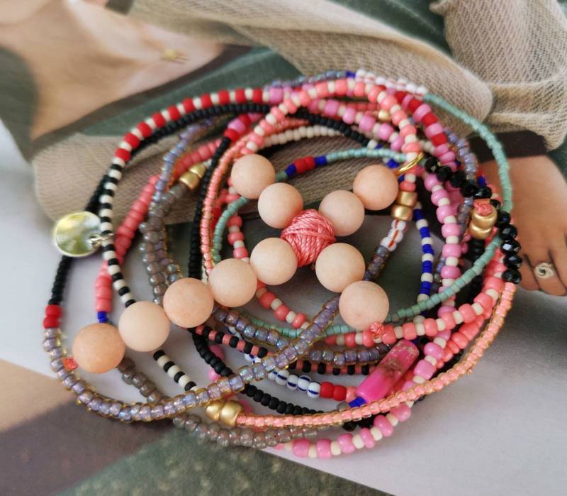 Kette - Boho Kreuz Achat Halbedelsteine von charmone