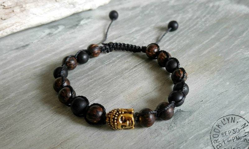 Lässiges Ethno Herren Armband Palmholz Buri von charmone