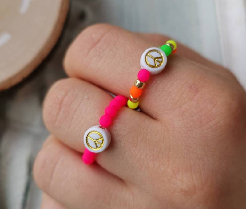 Ring - Boho Elastisch Neon Stretch Peace von charmone