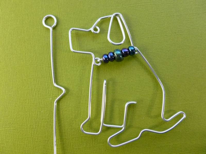 Dog Loop Pin Draht Eingewickelt Geschenk Hunde-Liebhaber Stricker Labrador von chatnoir77