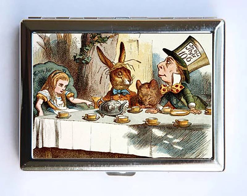 Alice Im Wunderland Teeparty Zigarettenetui Geldbörse Visitenkartenhalter Märchen von che655