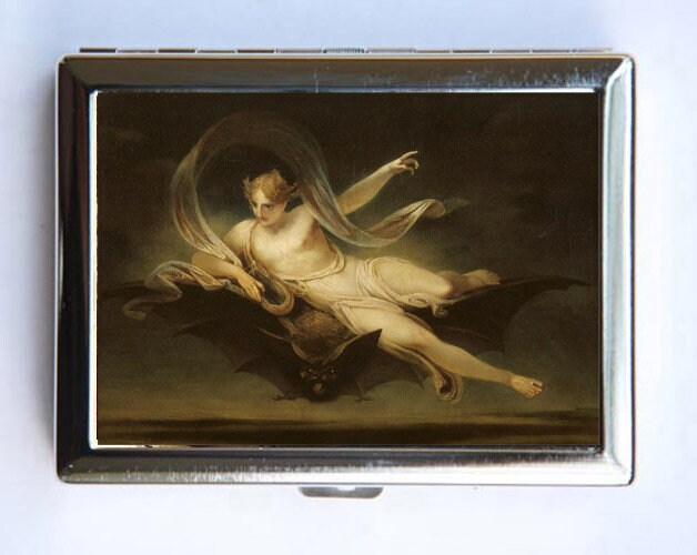 Ariel Auf Einem Fledermaus Zurück Zigarette Fall Id Brieftasche Visitenkartenhalter von che655