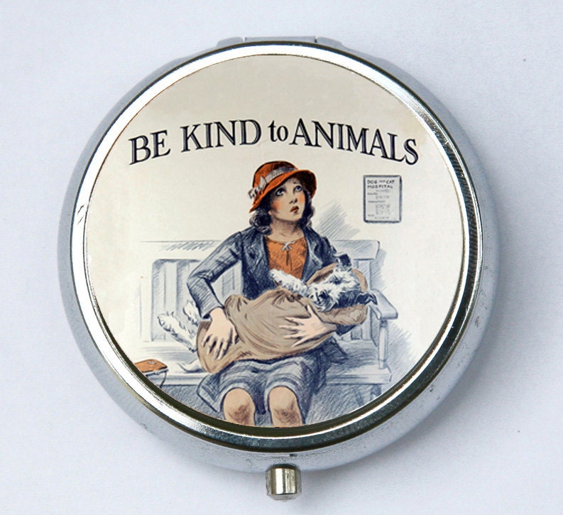 Be Kind To Animals Pillendose Pillenbox Pillenhalter Tierschützer von che655