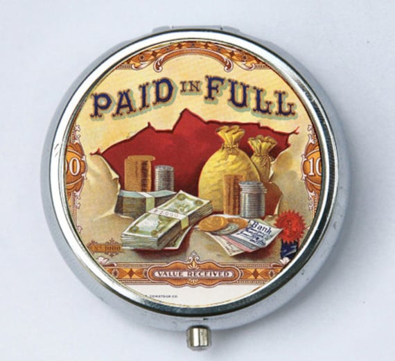 Bezahlt in Full Pill Case Pillbox Pille Halter Hipster Bargeld von che655