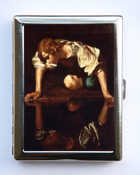 Caravaggio Zigarette Fall Brieftasche Visitenkarte Halter Goth Barock von che655
