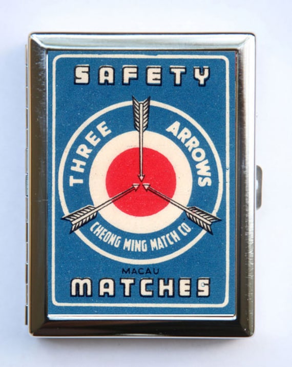 Drei Pfeile Sicherheit Match Zigarette Fall Brieftasche Visitenkartenhalter von che655